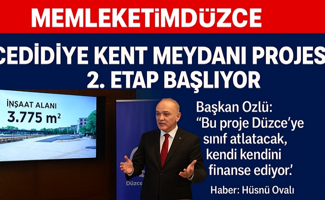 CEDİDİYE KENT MEYDANI PROJESİ 2. ETAP BAŞLIYOR