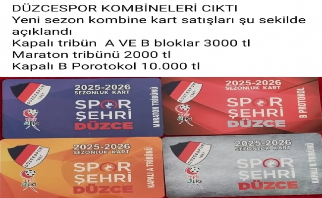Düzcespor kombinelerİ satışa çıktı
