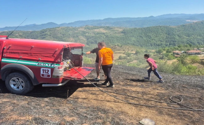 Yığılca'da örtü yangını hızla kontrol altına alındı